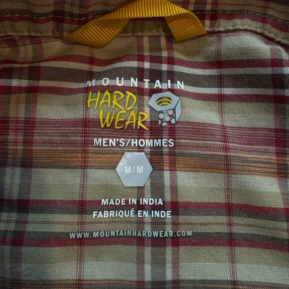 Mountain Hardwear Men's Premium Plaid Button Down Shirt Medium - Picture 2 of 11